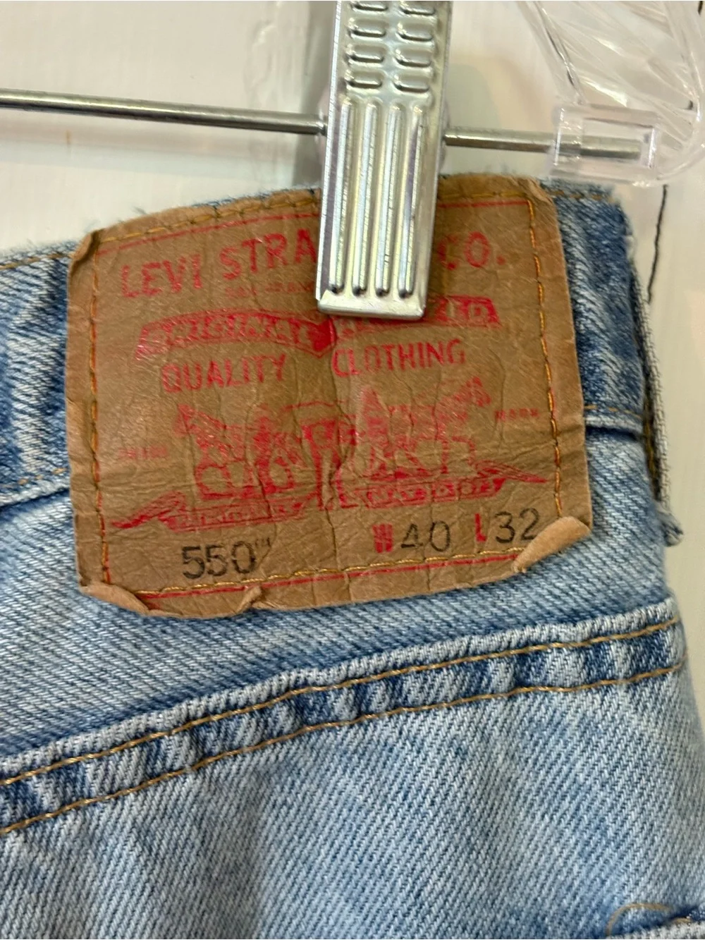 Levi's Light Blue Men's 550 Relaxed Jeans 40x32